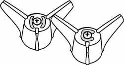 Faucet Handles; Type: Faucet Handles ; Style: CP HANDLES (T,S) ; For Manufacturer: UB ; For Manufacturer's Number: 00A1975 ; PSC Code: 4510